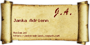 Janka Adrienn névjegykártya